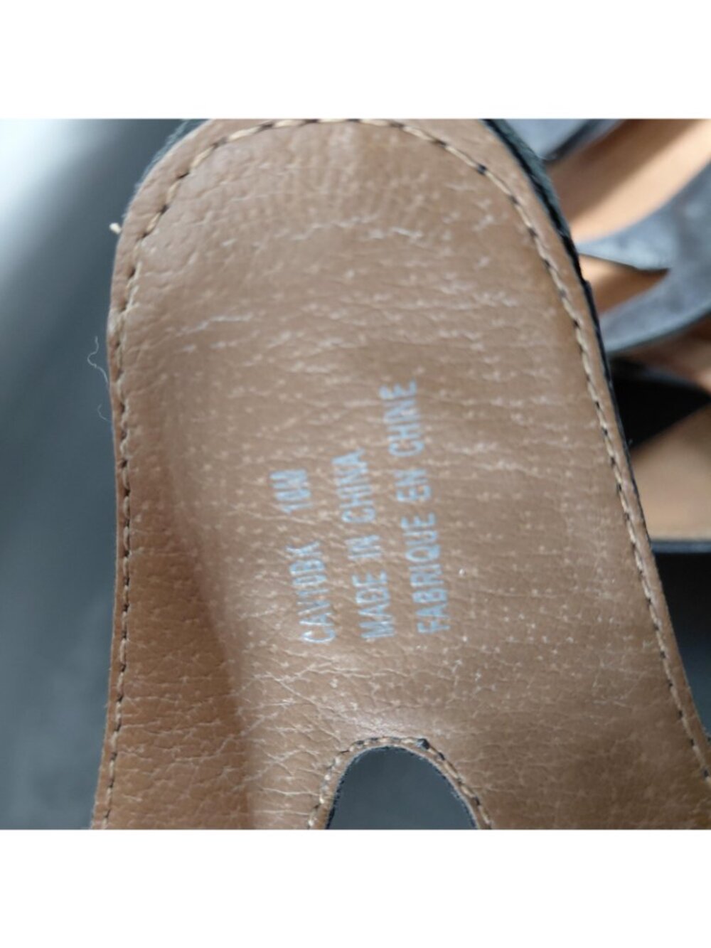 Cobb Hill Sandals Womens Size 10 Blue Leather Slide Wedge Comfort Adjust Straps - Picture 7 of 10